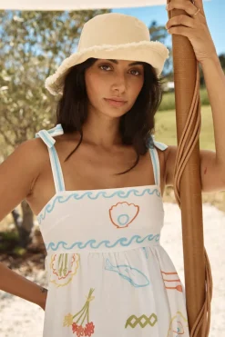 Vacation Dresses|Spring Break Dresses>Hello Molly Provence Escape Linen Maxi Dress Multi