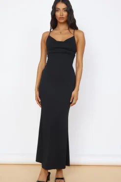 Formal Dresses|Cocktail Dresses>Hello Molly Pure Delight Maxi Dress Black