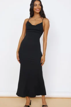 Formal Dresses|Cocktail Dresses>Hello Molly Pure Delight Maxi Dress Black