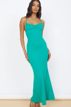 Formal Dresses|Cocktail Dresses>Hello Molly Pure Delight Maxi Dress Green