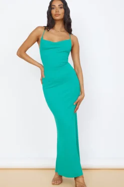 Formal Dresses|Cocktail Dresses>Hello Molly Pure Delight Maxi Dress Green