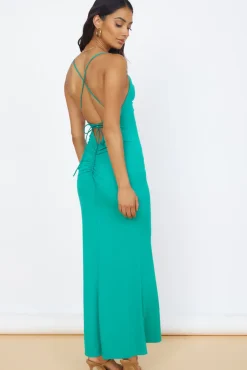 Formal Dresses|Cocktail Dresses>Hello Molly Pure Delight Maxi Dress Green