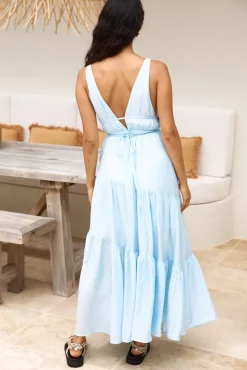Vacation Dresses|Spring Break Dresses>Hello Molly Pure Delights Maxi Dress Blue