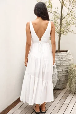Vacation Dresses|Spring Break Dresses>Hello Molly Pure Delights Maxi Dress White
