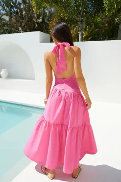 Wedding Guest Dresses|Cocktail Dresses>Hello Molly Radiant Petals Maxi Dress in Pink