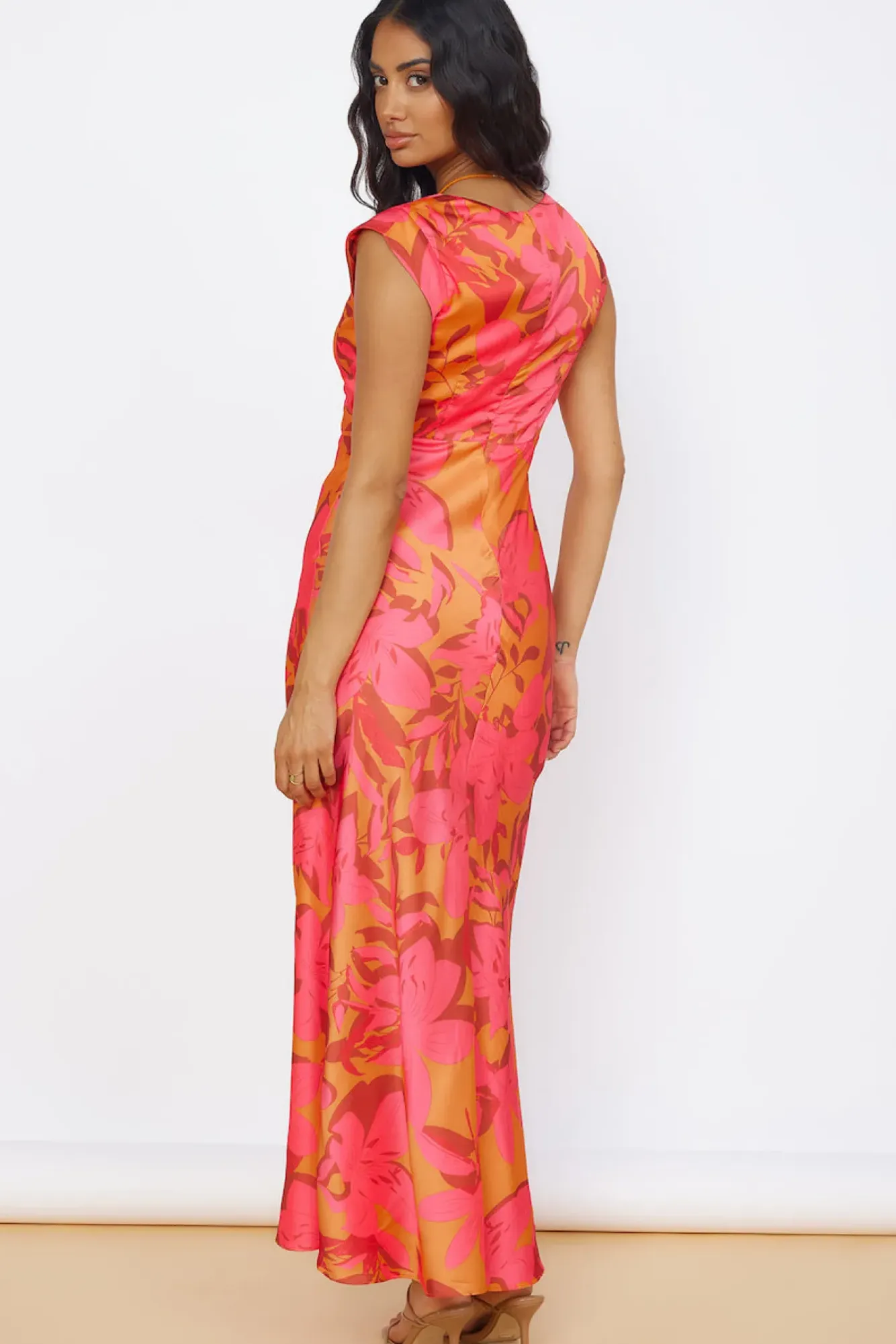 Vacation Dresses|Spring Break Dresses>Hello Molly Radiant Skies Maxi Dress Orange