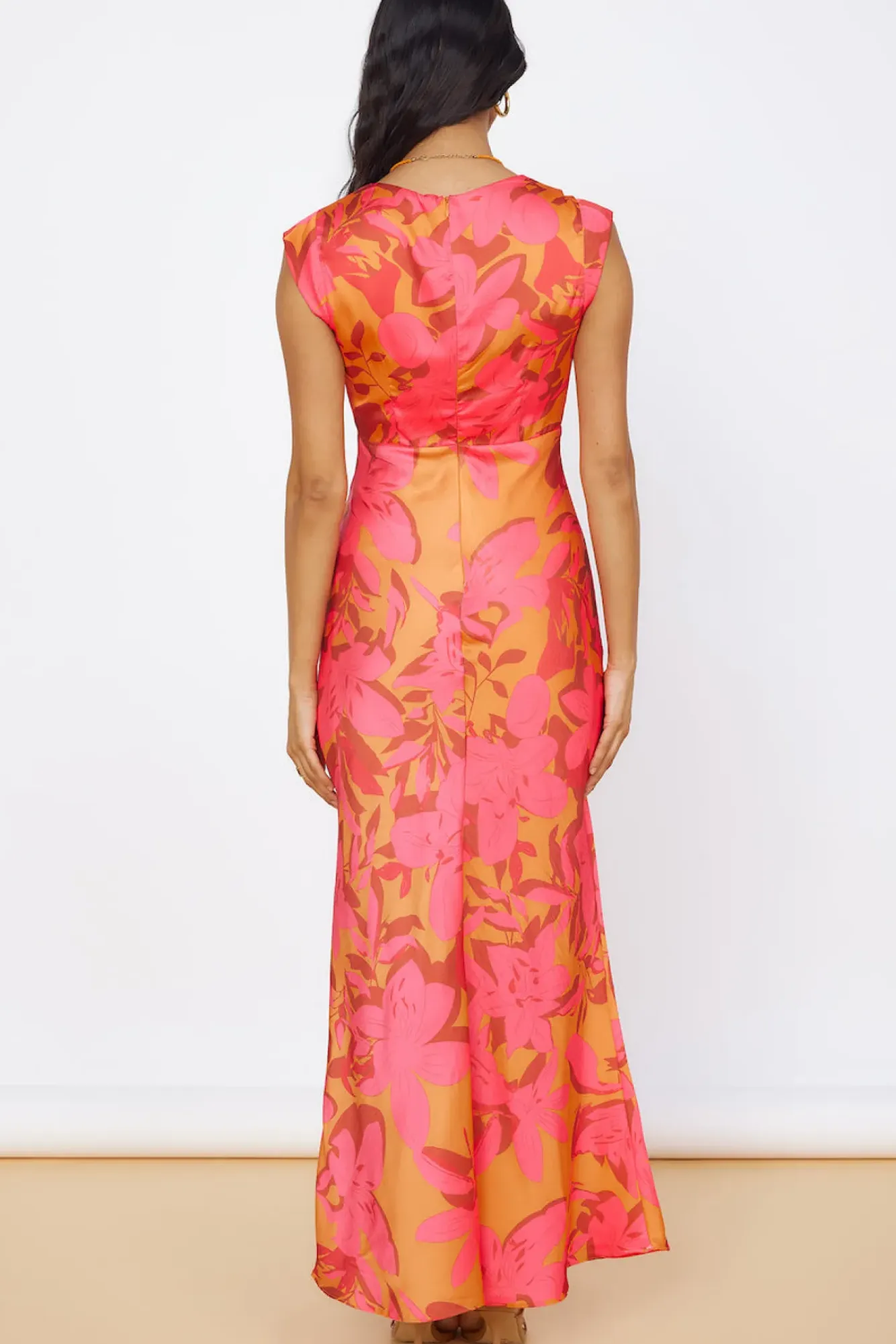 Vacation Dresses|Spring Break Dresses>Hello Molly Radiant Skies Maxi Dress Orange