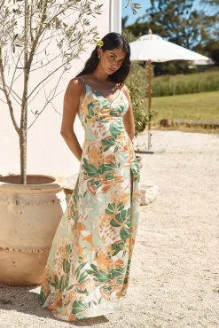 Vacation Dresses|Spring Break Dresses>Hello Molly Rainforest Glow Maxi Dress Green