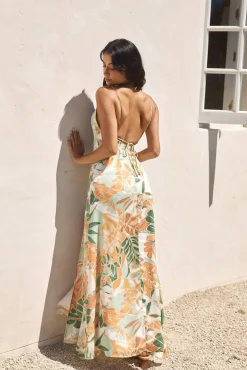 Vacation Dresses|Spring Break Dresses>Hello Molly Rainforest Glow Maxi Dress Green