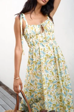 Spring Break Dresses|Brunch Dresses>Hello Molly Rainforest Wander Maxi Dress Green