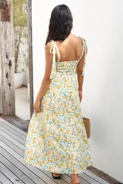 Spring Break Dresses|Brunch Dresses>Hello Molly Rainforest Wander Maxi Dress Green