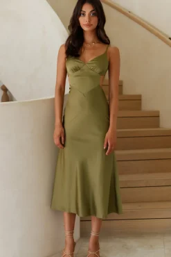 Wedding Guest Dresses|Formal Dresses>Hello Molly Raise A Toast Maxi Dress Olive