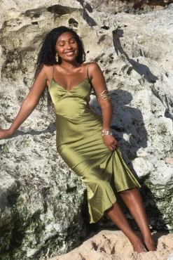 Wedding Guest Dresses|Formal Dresses>Hello Molly Raise A Toast Maxi Dress Olive