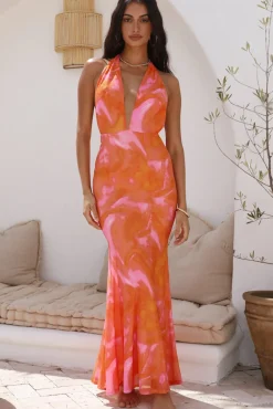 Wedding Guest Dresses|Formal Dresses>Hello Molly Ready For It Maxi Dress Orange