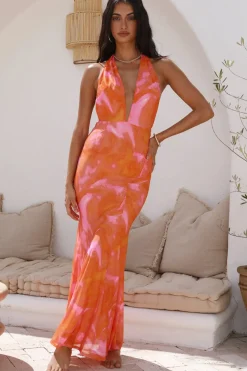 Wedding Guest Dresses|Formal Dresses>Hello Molly Ready For It Maxi Dress Orange
