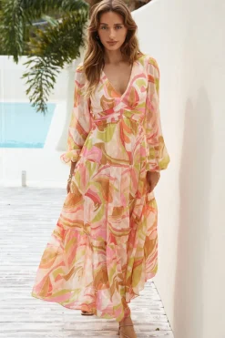 Wedding Guest Dresses|Cocktail Dresses>Hello Molly Reason Why Maxi Dress Orange