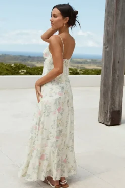 Vacation Dresses|Spring Break Dresses>Hello Molly Rebekah Floral Maxi Dress Beige