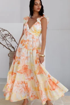 Cocktail Dresses|Vacation Dresses>Hello Molly Regella Maxi Dress Yellow