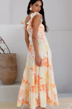 Cocktail Dresses|Vacation Dresses>Hello Molly Regella Maxi Dress Yellow
