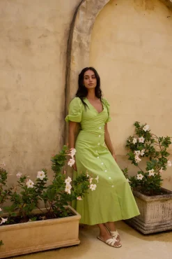 Wedding Guest Dresses|Brunch Dresses>Hello Molly Remi Rounds Maxi Dress Green