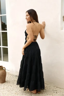 Cocktail Dresses|Brunch Dresses>Hello Molly Renaissance Art Maxi Dress Black