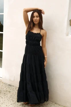 Cocktail Dresses|Brunch Dresses>Hello Molly Renaissance Art Maxi Dress Black