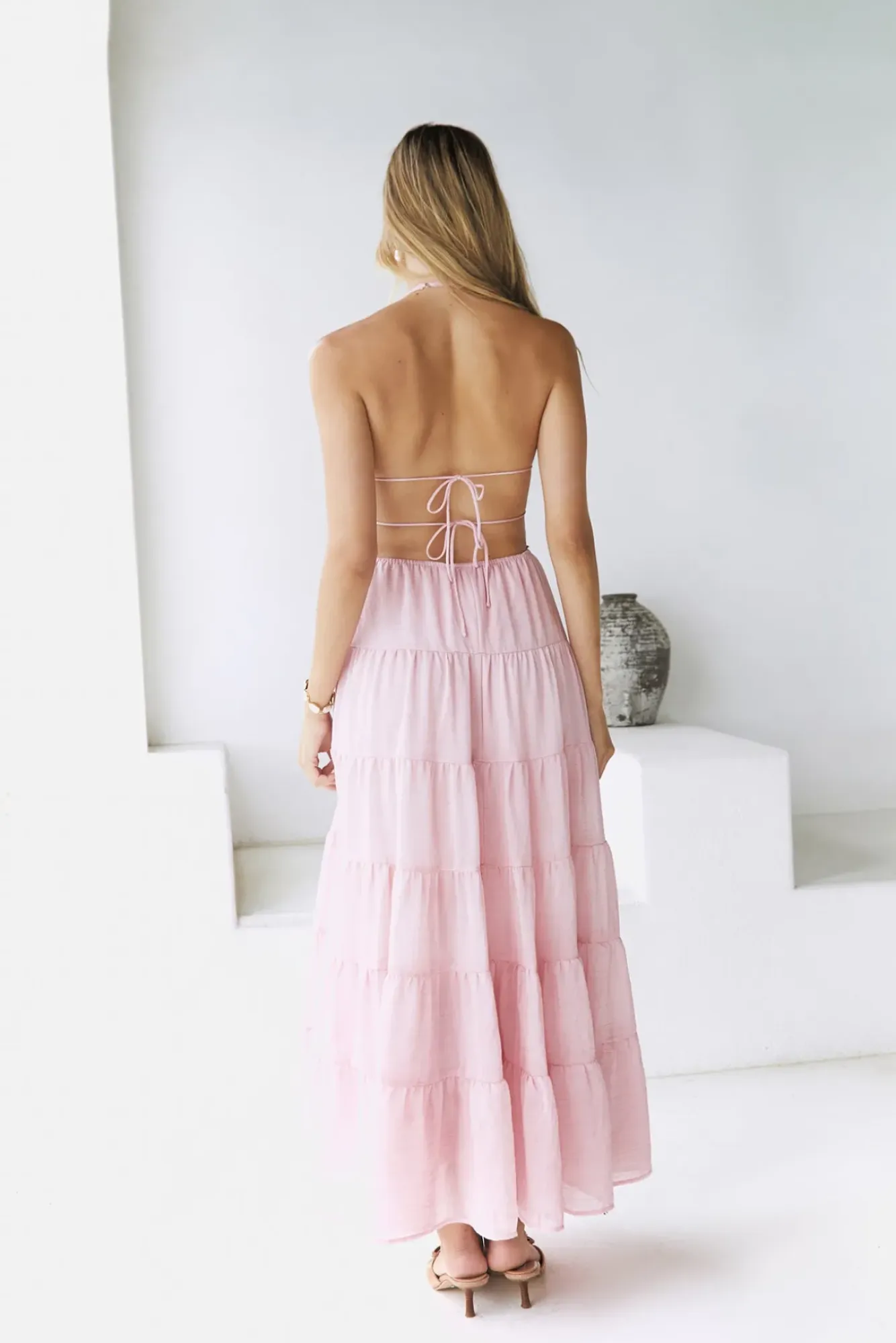 Wedding Guest Dresses|Vacation Dresses>Hello Molly Renaissance Art Maxi Dress Pink