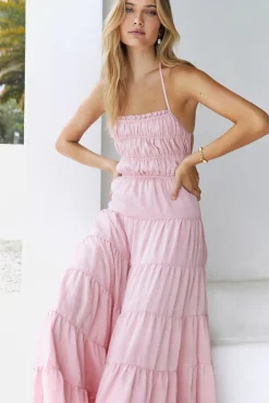 Wedding Guest Dresses|Vacation Dresses>Hello Molly Renaissance Art Maxi Dress Pink