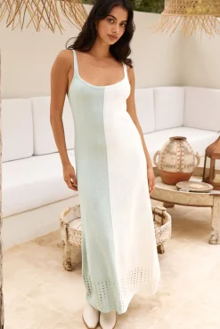Vacation Dresses|Spring Break Dresses>Hello Molly Resort Relaxation Knit Maxi Dress Green