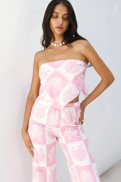 Two-Piece Pants Set>Hello Molly Rest Assured Set Pink