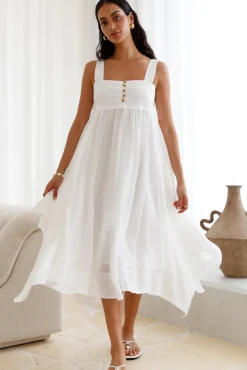 Bump Friendly|Brunch Dresses>SOFIE THE LABEL Restful Escape Midi Dress White