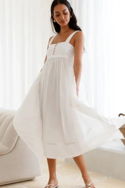Bump Friendly|Brunch Dresses>SOFIE THE LABEL Restful Escape Midi Dress White