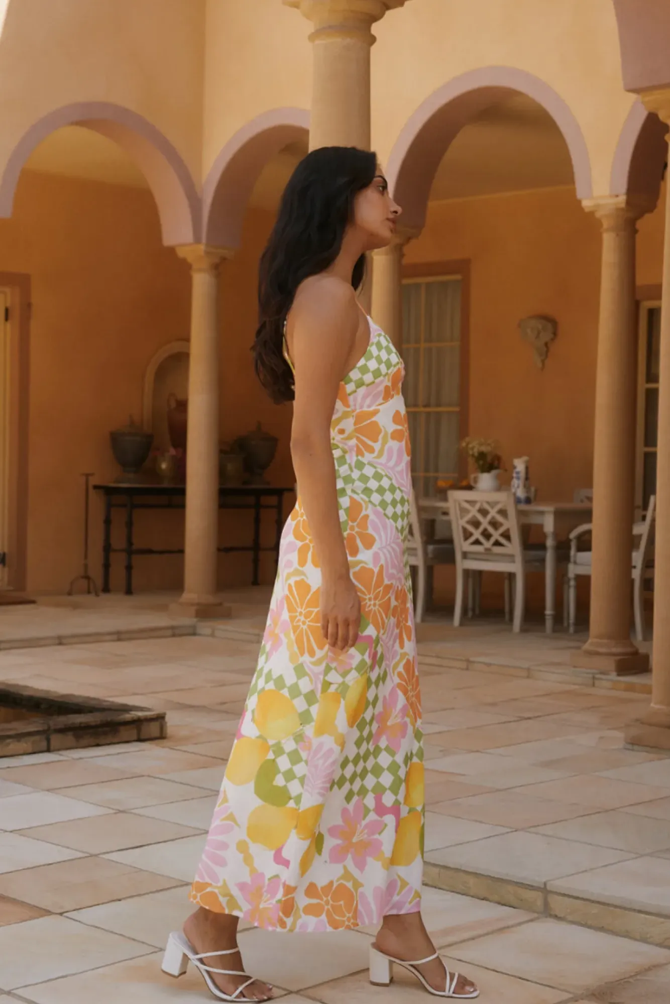 Vacation Dresses|Brunch Dresses>Hello Molly Retro Bloom Maxi Dress Green