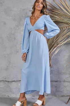 Spring Break Dresses|Bump Friendly>Hello Molly Rhythm Time Maxi Dress Blue