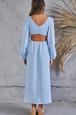 Spring Break Dresses|Bump Friendly>Hello Molly Rhythm Time Maxi Dress Blue