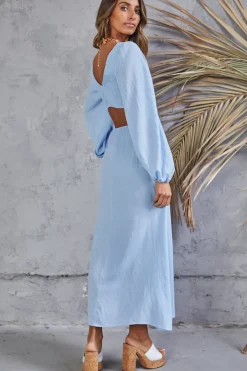 Spring Break Dresses|Bump Friendly>Hello Molly Rhythm Time Maxi Dress Blue