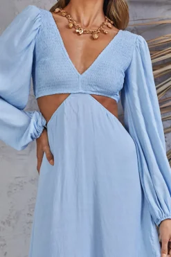 Spring Break Dresses|Bump Friendly>Hello Molly Rhythm Time Maxi Dress Blue