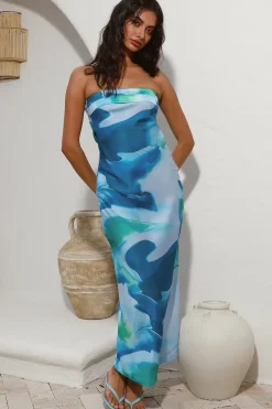 Wedding Guest Dresses|Cocktail Dresses>Hello Molly Right Here Maxi Dress Blue