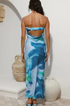 Wedding Guest Dresses|Cocktail Dresses>Hello Molly Right Here Maxi Dress Blue