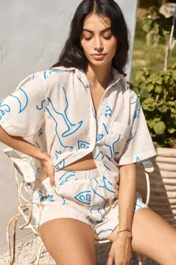Shorts>Hello Molly Roaming Around Shorts Blue
