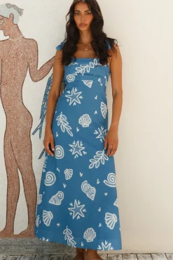 Vacation Dresses|Spring Break Dresses>Hello Molly Rockpool Roamer Maxi Dress Blue