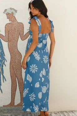 Vacation Dresses|Spring Break Dresses>Hello Molly Rockpool Roamer Maxi Dress Blue