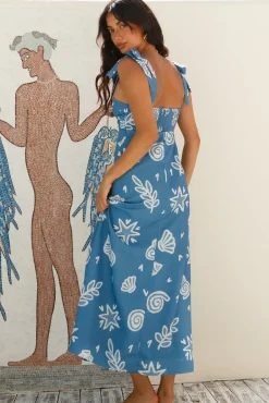 Vacation Dresses|Spring Break Dresses>Hello Molly Rockpool Roamer Maxi Dress Blue