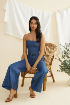Two-Piece Pants Set>Hello Molly Rodeo Show Set Denim