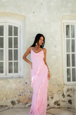 Wedding Guest Dresses|Cocktail Dresses>Hello Molly Romantic Flare Maxi Dress Pink