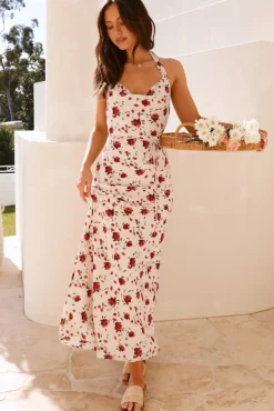 Cocktail Dresses|Date Night Dresses>Hello Molly Romanticise Halter Maxi Dress Pink