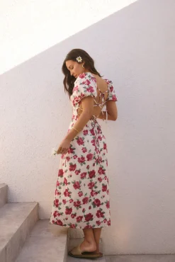 Brunch Dresses|Summer Dresses>SOFIE THE LABEL Rosalie Midi Dress Pink