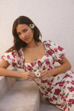 Brunch Dresses|Summer Dresses>SOFIE THE LABEL Rosalie Midi Dress Pink