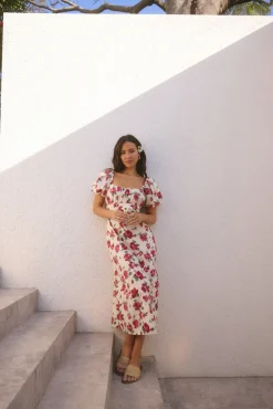 Brunch Dresses|Summer Dresses>SOFIE THE LABEL Rosalie Midi Dress Pink