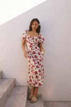 Brunch Dresses|Summer Dresses>SOFIE THE LABEL Rosalie Midi Dress Pink